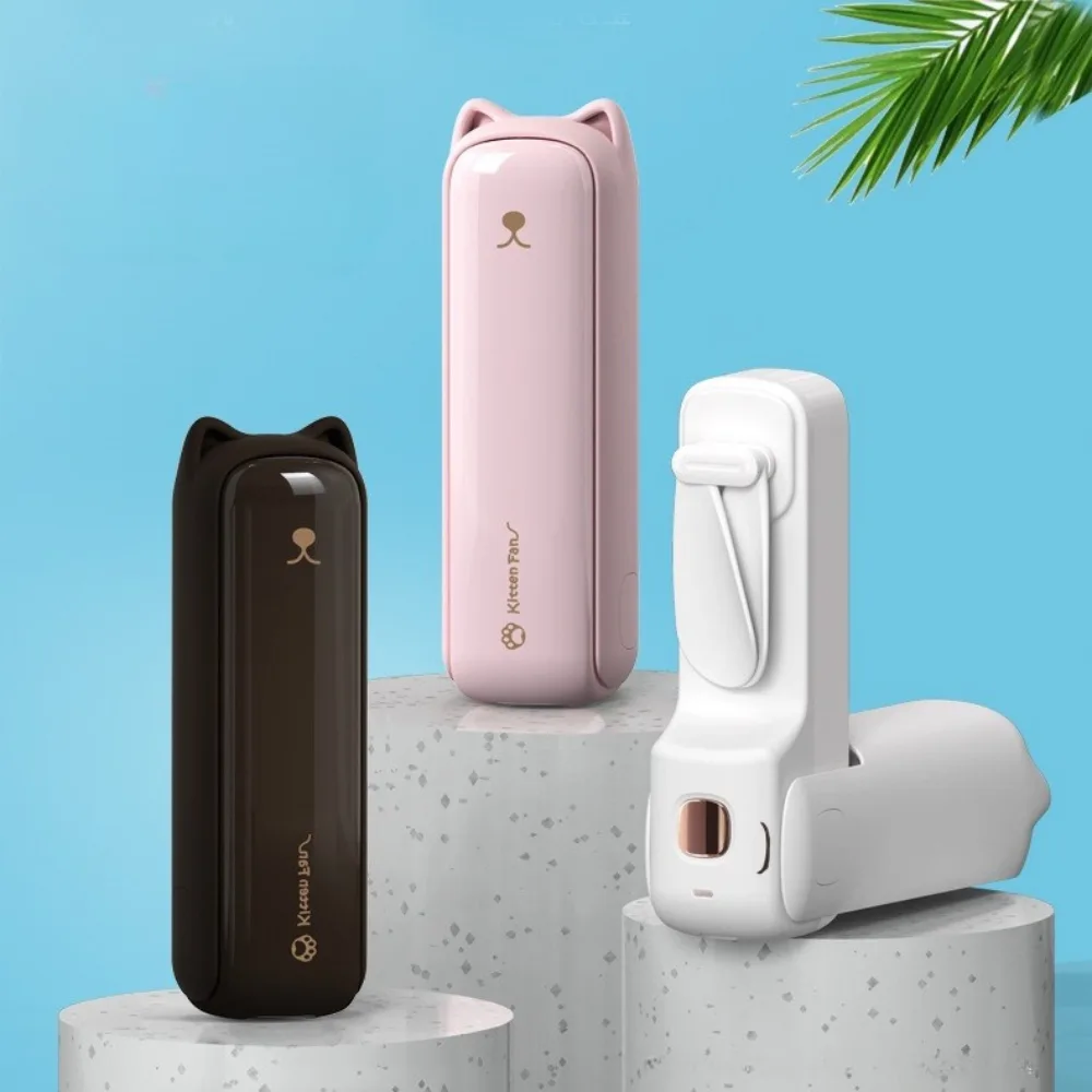 USB 多功能三合一迷你小貓折疊風扇