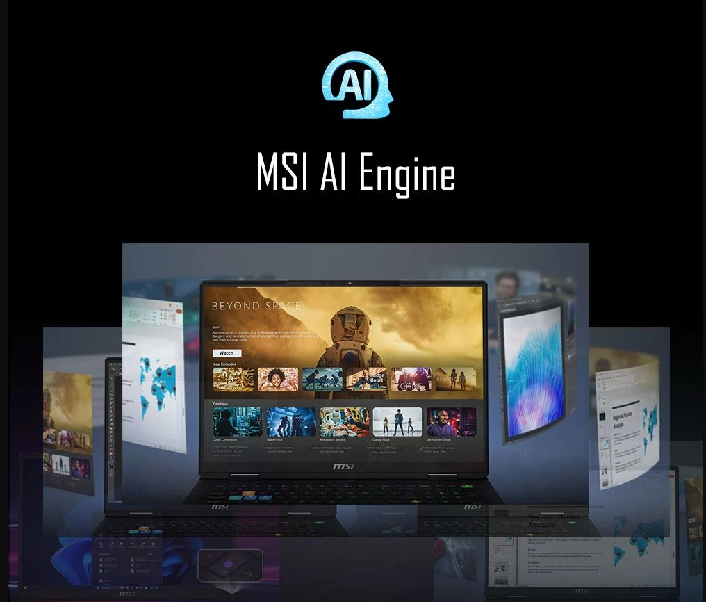 MSI AI Engine 智慧引擎官方示意圖
