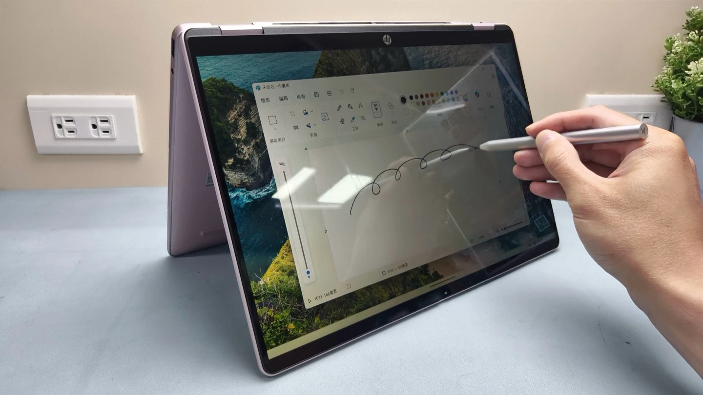OmniBook 5 Flip 14 帳篷模式手寫
