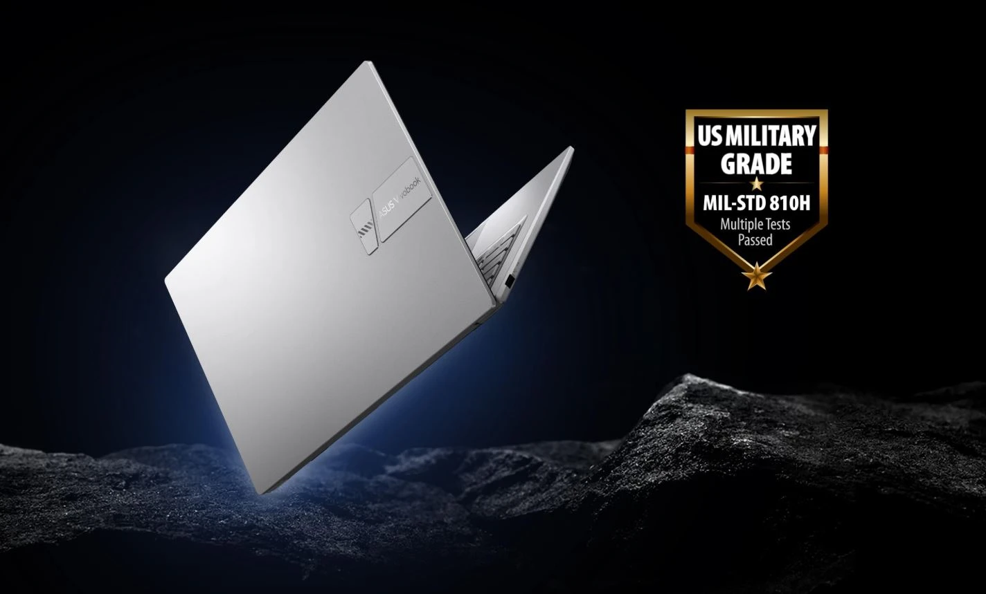 ASUS Vivobook 美國軍規 MIL-STD 810H 測試標誌